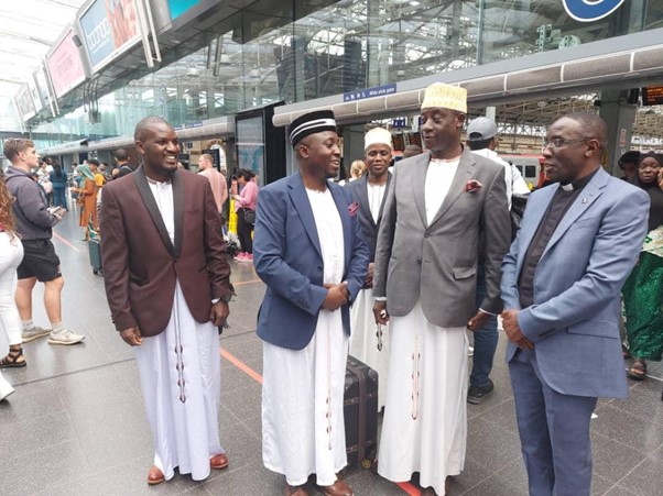 Prince Kassimu Nakibinge welcomed at the airport Uganda Muslim Community Manchester Twale Image